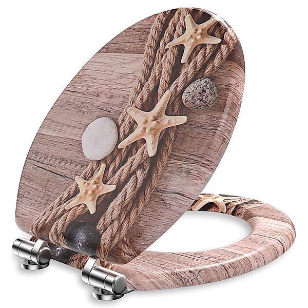 Elegear WC-Sitz Holz Toilettendeckel mit Doppelte günstig online kaufen