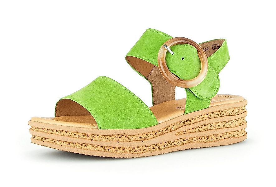 Gabor Keilsandalette, Plateau, Sommerschuh, Sandale mit trendigem Zierschna günstig online kaufen