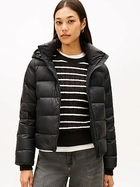 Tommy Hilfiger Steppjacke "LW DOWN CASUAL JACKET" mit Kapuze mit Logoprägun günstig online kaufen