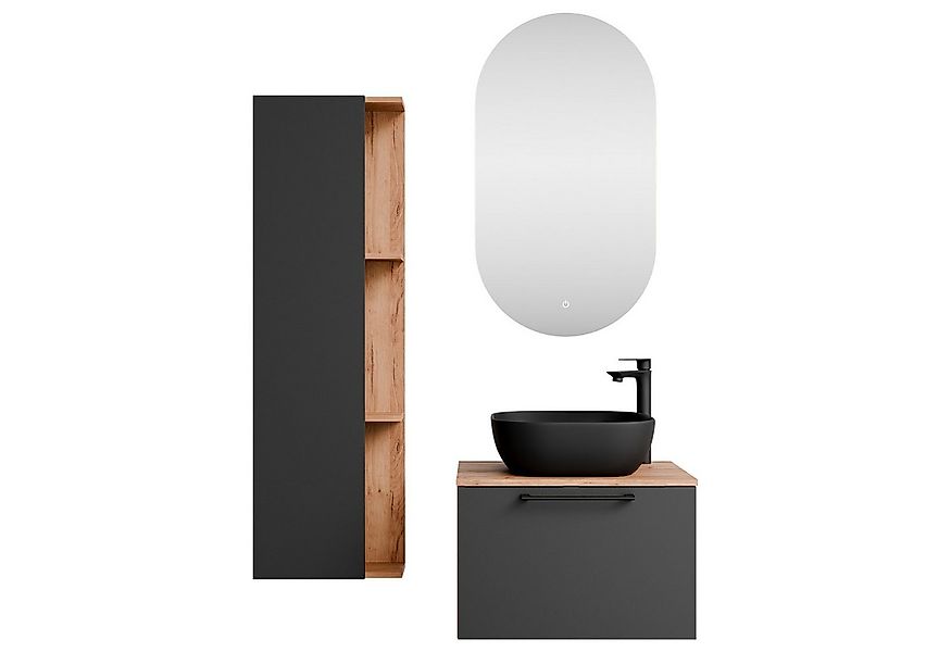 Planetmöbel Badmöbel-Set Astra, (Waschbeckenunterschrank, 4-St., Spiegel), günstig online kaufen