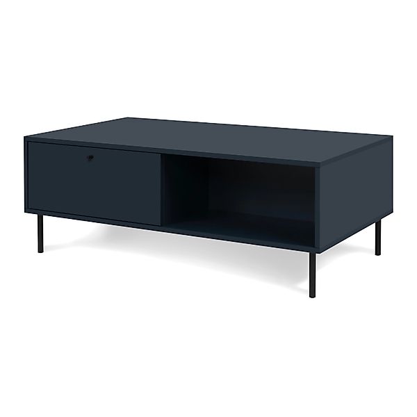 Furn.Design Couchtisch Blau 110 cm 2 Schubkästen 2 Fächer Modern Barina günstig online kaufen