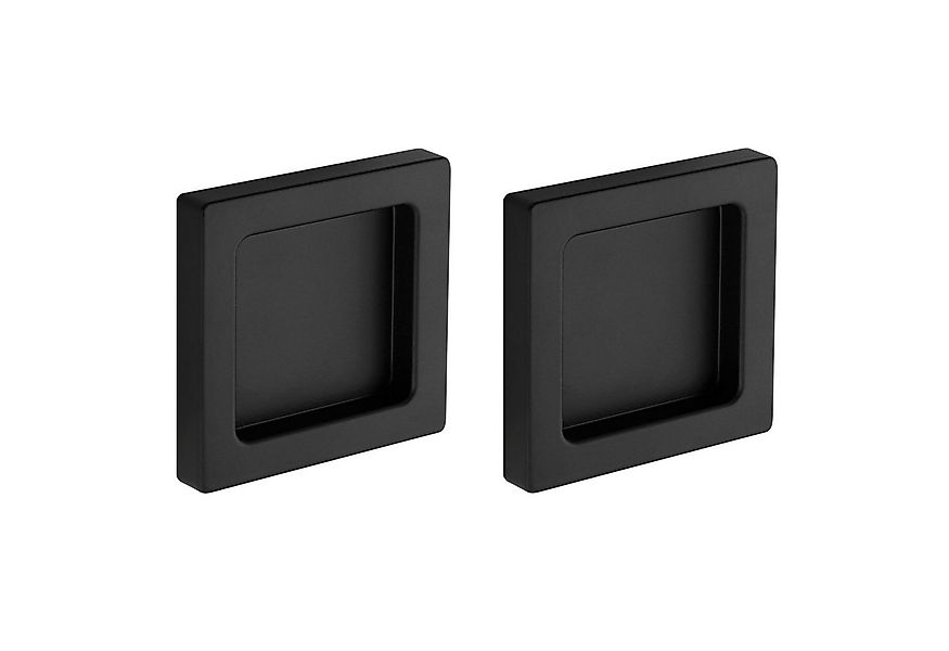 Türbeschläge24 Schiebetürmuschel zum Aufkleben, Edelstahloptik / Schwarz ma günstig online kaufen