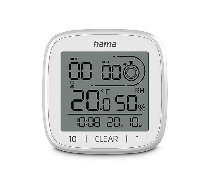 Hama Badezimmeruhr Digitale Uhr "Zypern", spitzwassergeschützt, Weiß (mit S günstig online kaufen