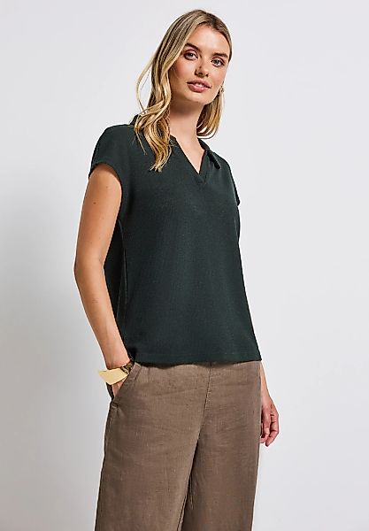 STREET ONE Poloshirt, aus elastischem Materialmix günstig online kaufen
