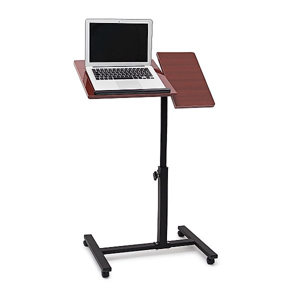 relaxdays Schreibtisch Laptoptisch höhenverstellbar Holz, Rot günstig online kaufen