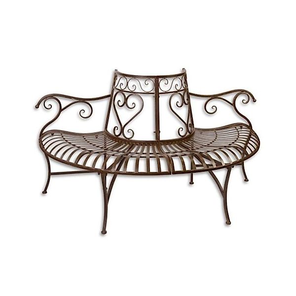 Gartenbank Gartenbank Baumbank halbrund Landhaus braun günstig online kaufen
