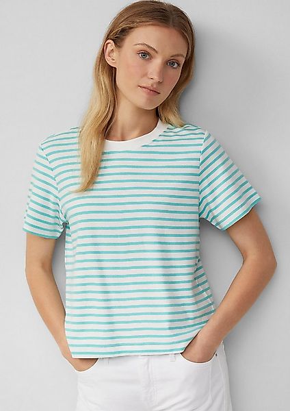 s.Oliver Kurzarmshirt T-Shirt Verkürztes T-Shirt aus Interlockjersey günstig online kaufen