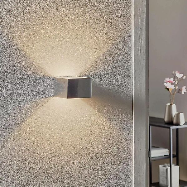 SLV LED-Wandlampe Logs In, aluminium/weiß, Alu, Breite 10 cm günstig online kaufen