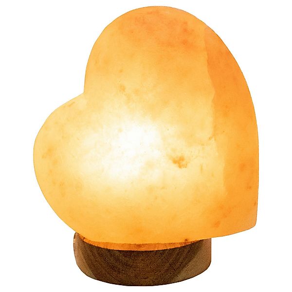 GLOBO Salzkristallleuchte Stone 28308 natur Holz H: ca. 19 cm 1 Brennstelle günstig online kaufen
