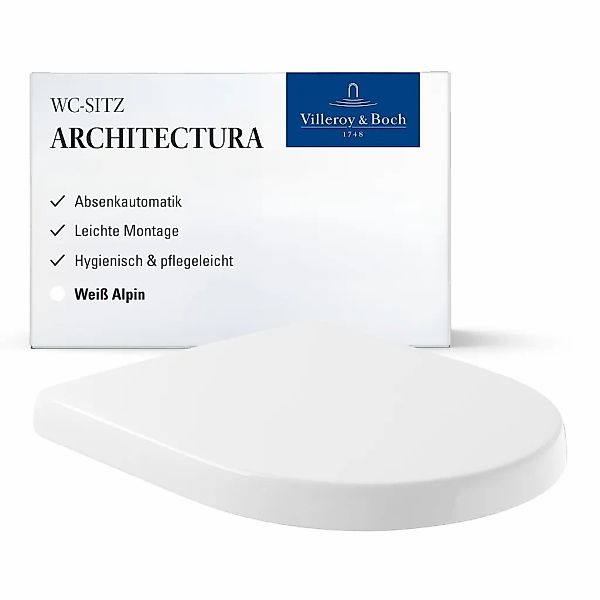Villeroy & Boch WC-Sitz "WC-Sitz Architectura 445 x 374 x 59 mm weiß" 1 Stk günstig online kaufen