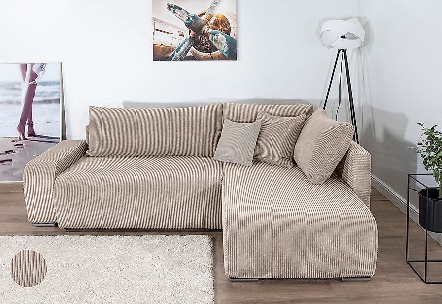 COLLECTION AB Ecksofa "Poppy, L-Form, Breite 227 cm mit Schlaffunktion" ink günstig online kaufen