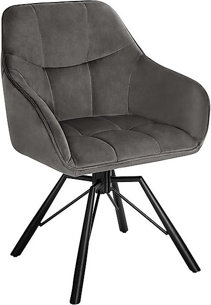 Woltu 4-Fußstuhl (1 St), drehbar Esszimmerstuhl mit Armlehnen Rückenlehne günstig online kaufen