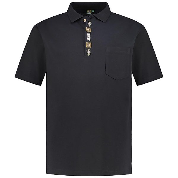Orbis Poloshirt im Trachtenstil Farbe schwarz Größe: 3XL günstig online kaufen