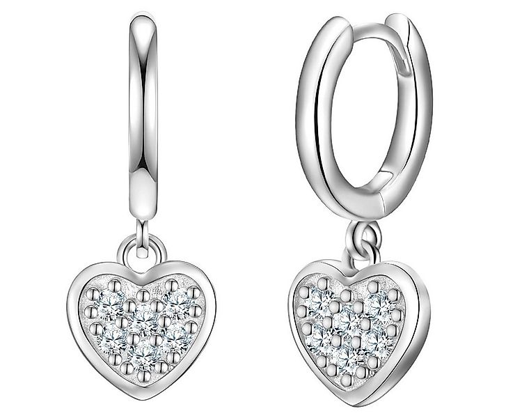Glanzstücke München Paar Creolen Herz silber, aus Sterling Silber günstig online kaufen