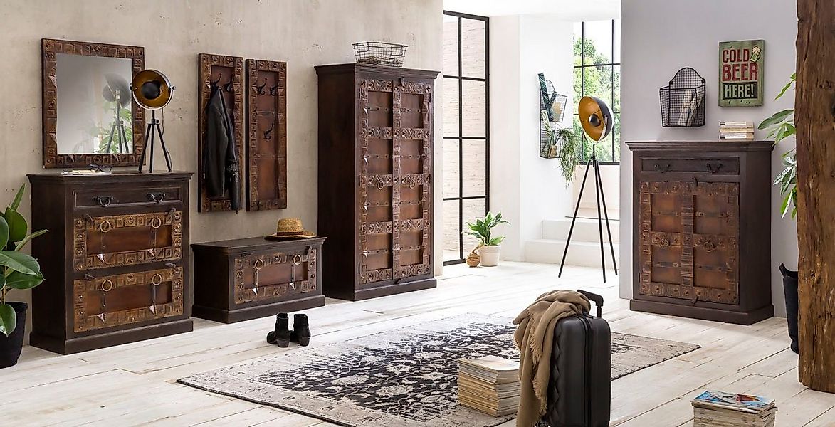 SIT Garderobenpaneel Handgefertigtes Wandpaneel aus recyceltem Altholz, Wan günstig online kaufen