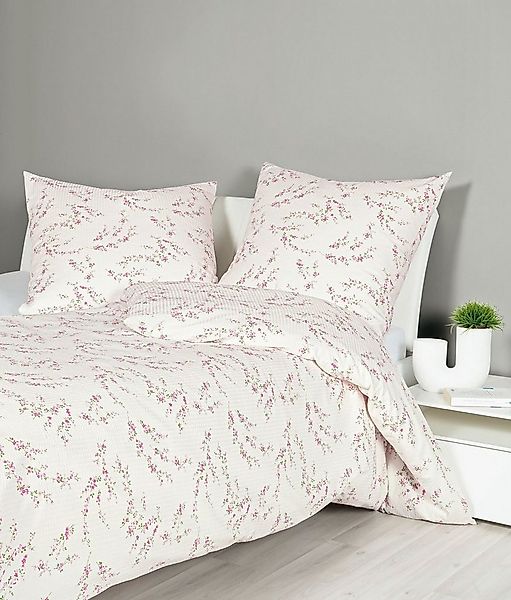 Traumschloss Bettwäsche Deluxe Premium, Seersucker, 2 teilig, Blumenranken, günstig online kaufen