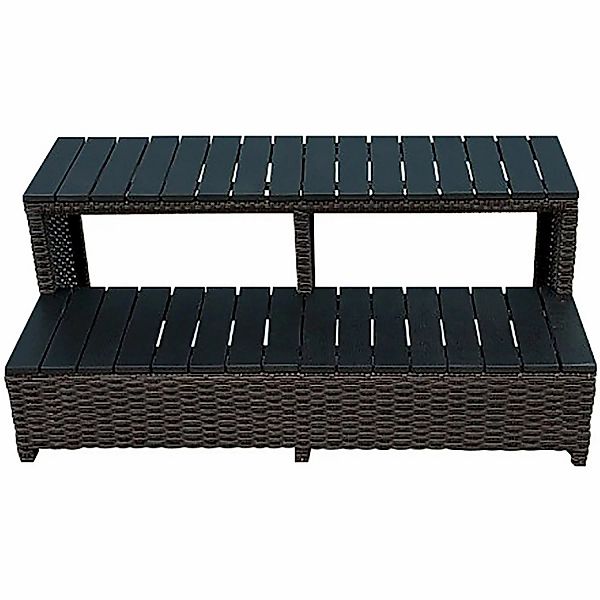 Canadian Spa Rattantreppe Braun für Whirlpools  85 cm x 56 cm x 43 cm günstig online kaufen