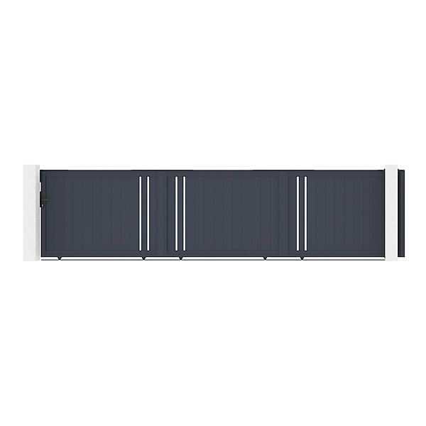 Casanoov Schiebetor 6M Giona H 140 Graues Aluminium günstig online kaufen