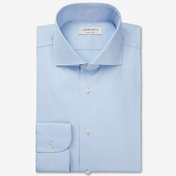 Hemd  einfarbig  hellblau baumwolle stretch twill, kragenform  niedriger sp günstig online kaufen