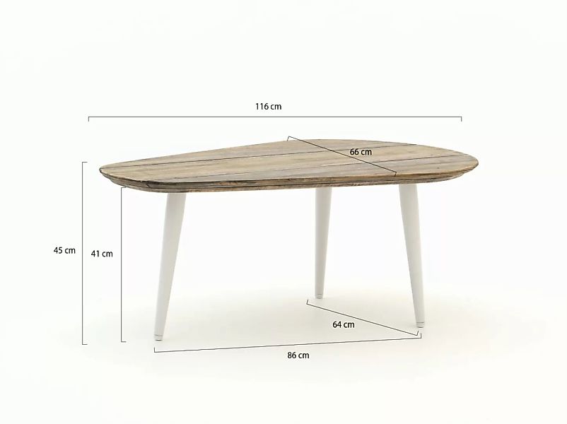 ROUGH-K Loungetisch 66x116x45 cm günstig online kaufen