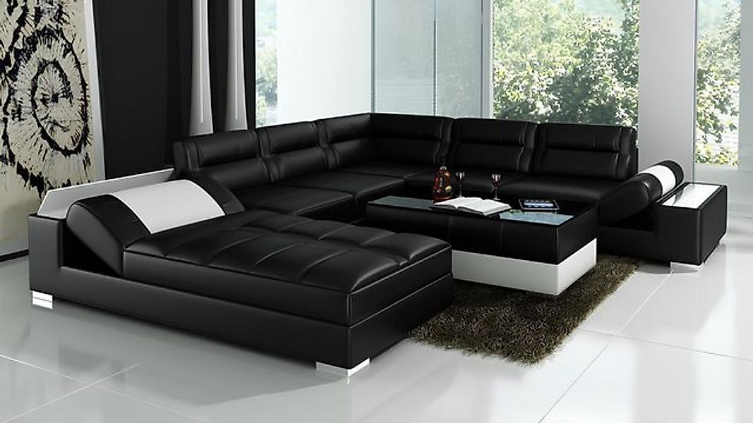 Xlmoebel Ecksofa Ledersofa mit USB-Anschluss in modernem Design, Hergestell günstig online kaufen