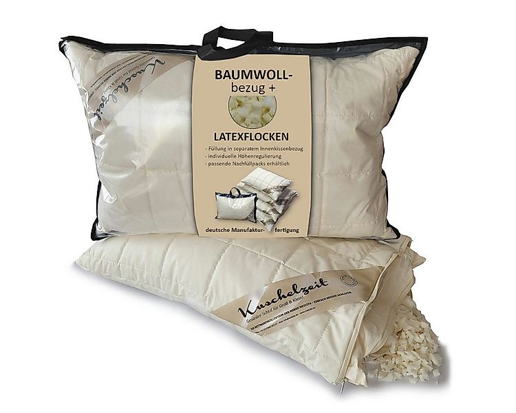 Meivita Kopfkissen Kissen mit Latexflocken und Baumwollbezug Bezug waschbar günstig online kaufen