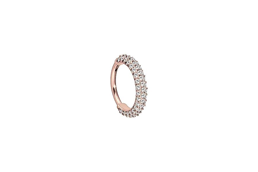 PIERCINGLINE Nasenpiercing Chirurgenstahl Segmentring Clicker KRISTALLRAND günstig online kaufen