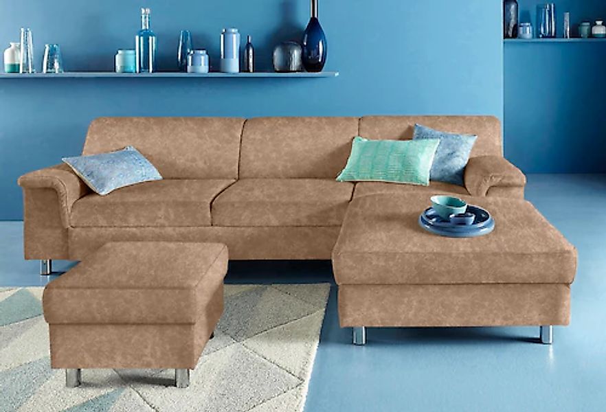 DOMO collection Ecksofa »Jamie, modern und elegant, Fußhöhe 9cm, L-Form,« w günstig online kaufen