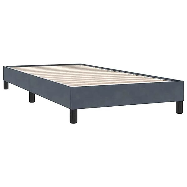 vidaXL Boxspringbett ohne Matratze Dunkelgrau 80x210 cm Samt 3315802 günstig online kaufen