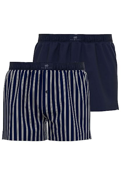 bugatti Boxershorts BUGATTI Herren Boxershort blau bedruckt 2er Pack (2-St) günstig online kaufen