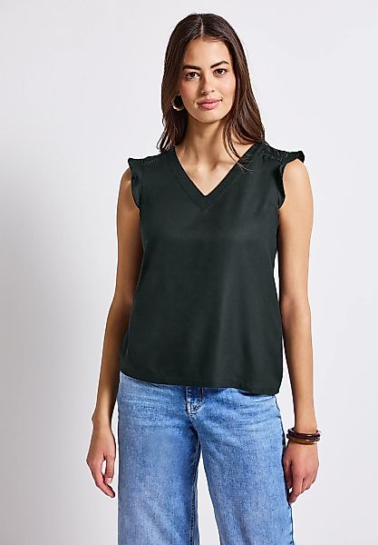STREET ONE Spitzentop, aus elastischem Materialmix günstig online kaufen