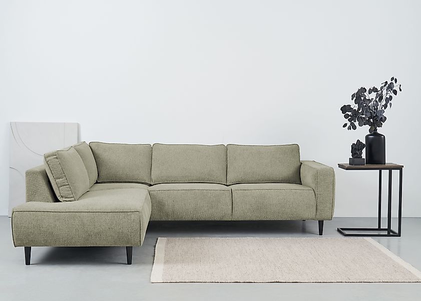 Places of Style Ecksofa »Fumone, Lederoptik oder Soft-Touch Chenille«, Brei günstig online kaufen