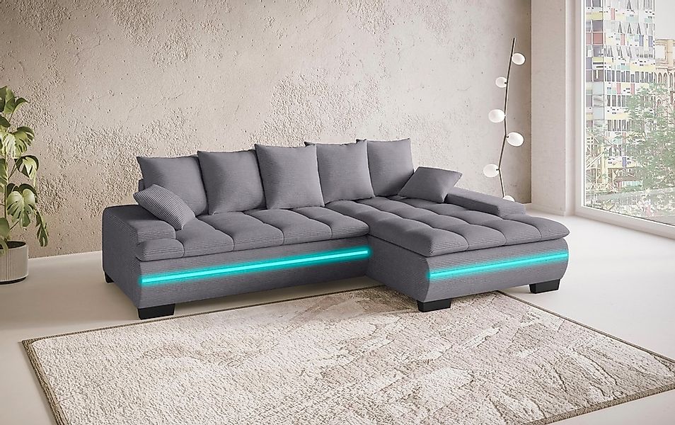 Mr. Couch Ecksofa »Haiti II, L-Form«, RGB-LED Beleuchtung, Kaltschaum, wahl günstig online kaufen