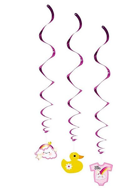 Boland Luftschlange 3 Gender Babyparty Dekospiralen - Baby Girl, Raumdeko f günstig online kaufen