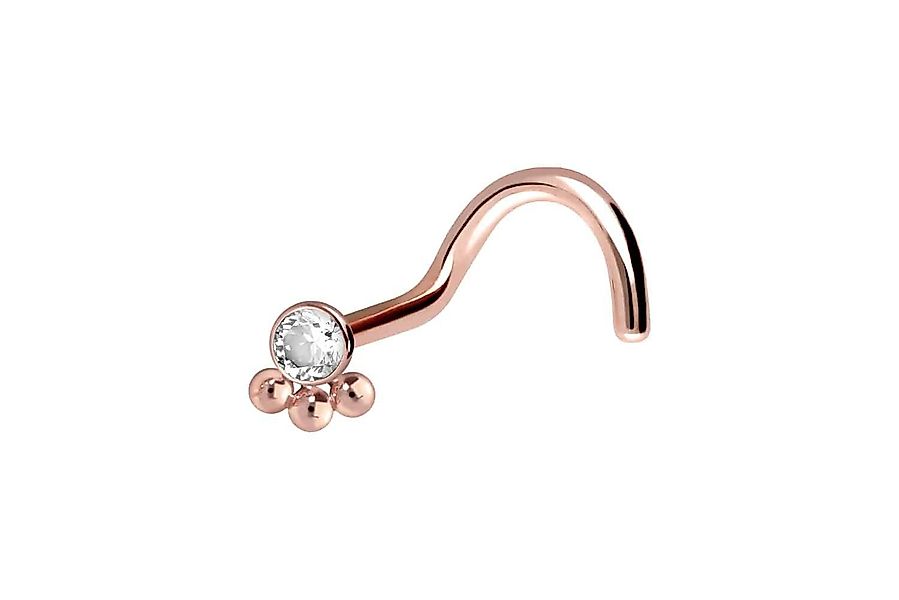 PIERCINGLINE Nasenpiercing Titan Nasenstecker Spirale KRISTALL günstig online kaufen