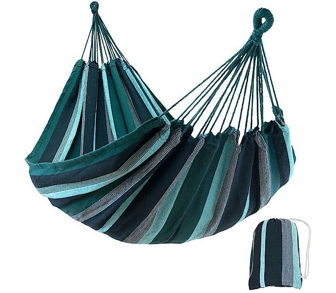 yourGEAR Hängematte Maui Smaragd Hängematte 200x120cm 240 kg Baumwolle Tuch günstig online kaufen