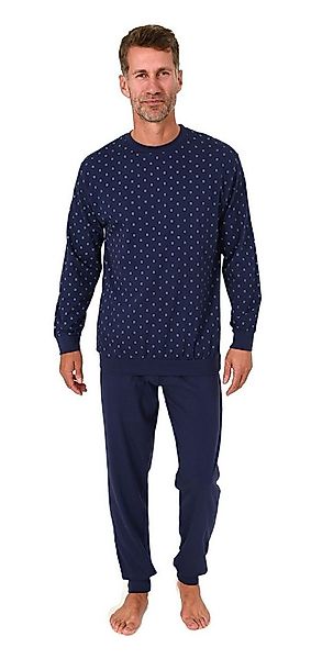 Normann Pyjama Normann Herren Schlafanzug langarm mit Bündchen in eleganter günstig online kaufen