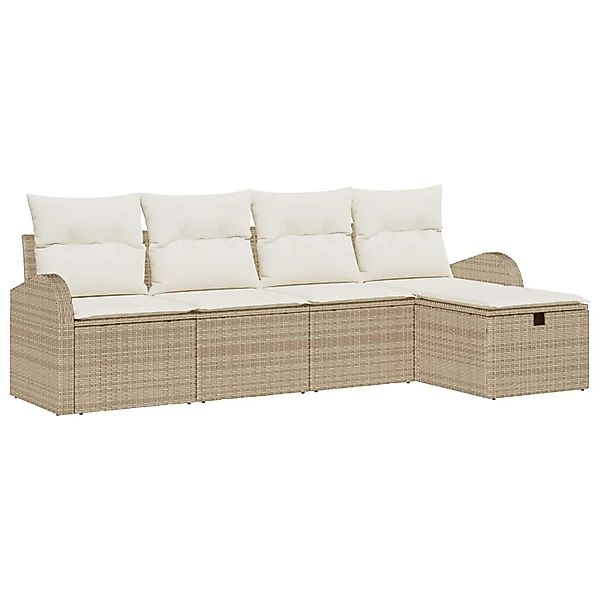 vidaXL Sofa Set mit Kissen mit Speicher Beige und Creme Poly-Rattan 3359060 günstig online kaufen