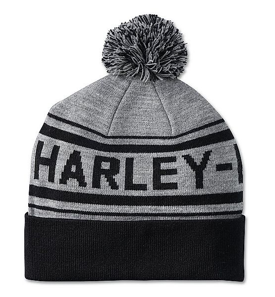 HARLEY-DAVIDSON Beanie Combustion Pom Beanie Medium Grey Heather Bommelmütz günstig online kaufen
