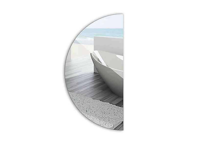 duschspa Dekospiegel Halbrund Wandspiegel Badspiegel Rund Spiegel Badezimme günstig online kaufen