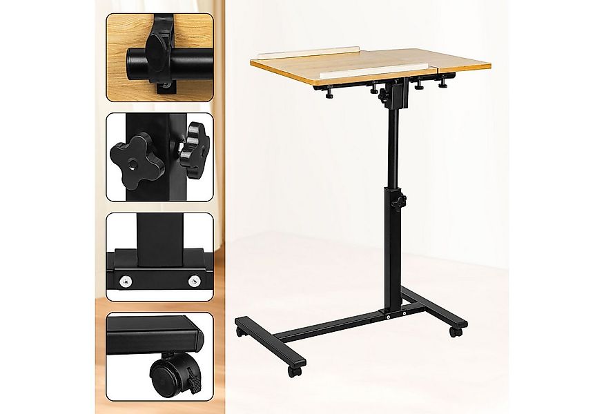 JEOBEST Beistelltisch Laptoptisch, PC Tisch für Büro, C Form mit 360° Drehf günstig online kaufen