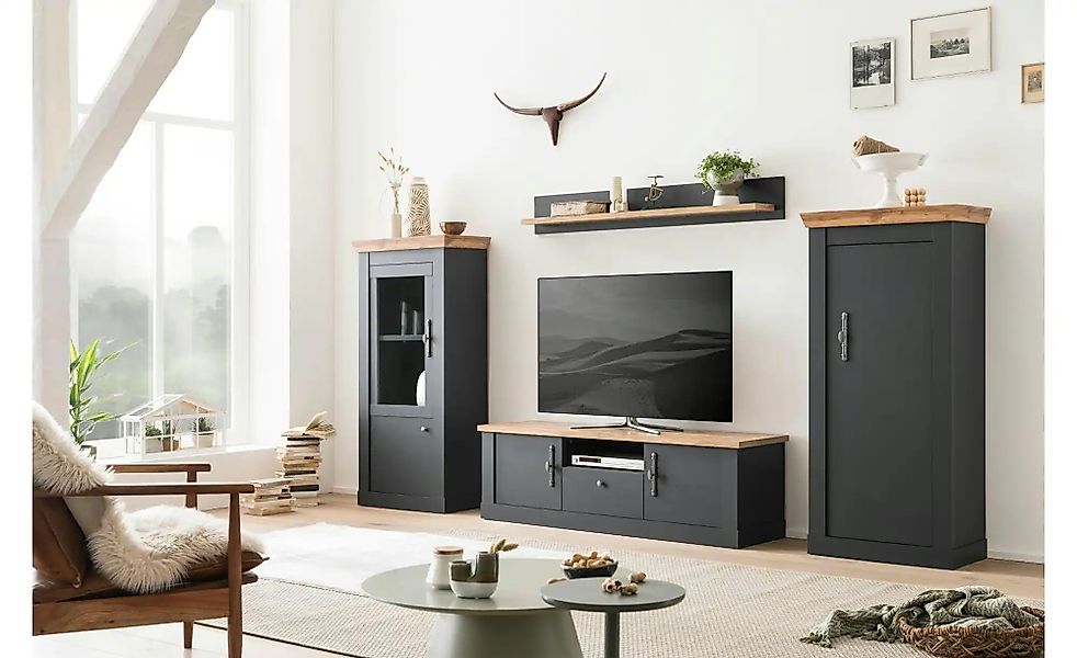 Wohnwand  Calella ¦ grau ¦ Maße (cm): B: 322 H: 45 Kommoden & Sideboards > günstig online kaufen