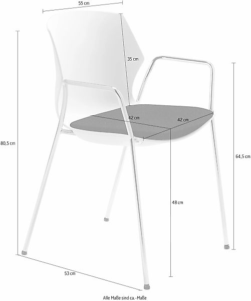 Mayer Sitzmöbel Stapelstuhl "Stapelstuhl myPRIMO" (Packung) Polyester stape günstig online kaufen
