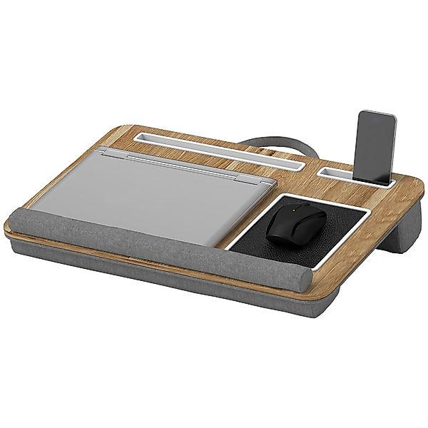 HOMCOM Laptop-Ständer Bett Laptop-Tisch mit Nackenrolle, Tablet- oder Handy günstig online kaufen