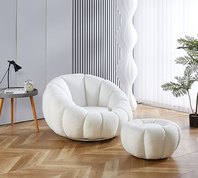 alesvelt Drehsessel Kürbis Sessel 360° Drehfunktion günstig online kaufen