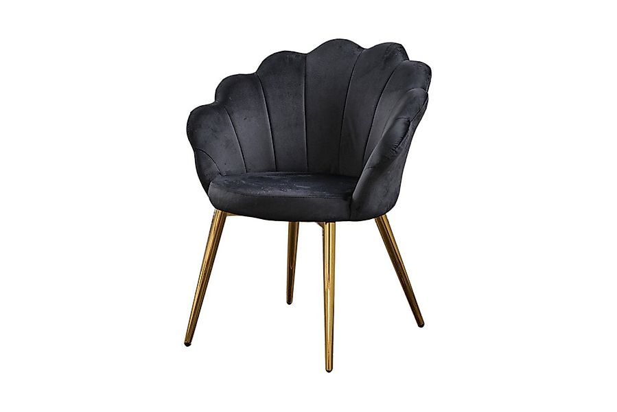 KAWOLA Esszimmerstuhl CARLA, Stuhl Velvet, Fuß schwarz oder gold, verschied günstig online kaufen