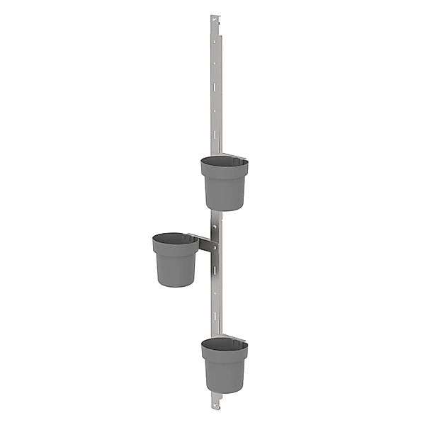 Biohort Pflanzentopf-Set für Gewächshaus Florentina 3 Töpfe Grau günstig online kaufen