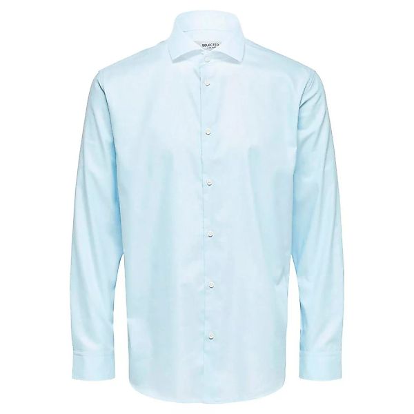 Selected Ethan Cut Away Slim Langarm Hemd 2XL Light Blue günstig online kaufen