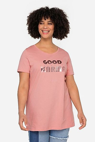 Angel of Style T-Shirt T-Shirt Metallic-Schriftzug Rundhals Halbarm günstig online kaufen