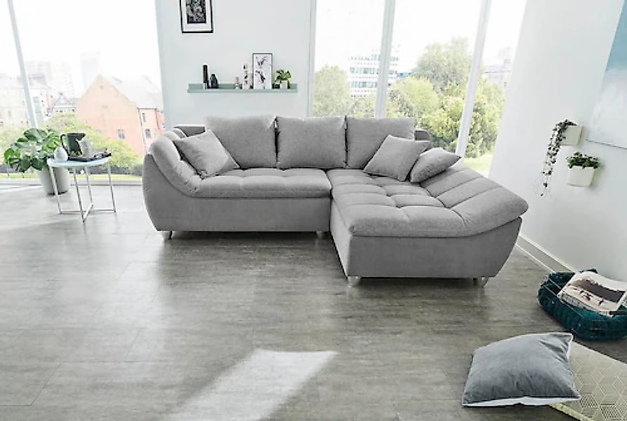 Jockenhöfer Gruppe Ecksofa »Genua L-Form, B: 250 cm« mit 2 Zierkissen günstig online kaufen